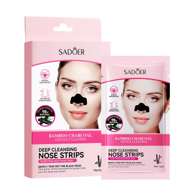 Очищувальна маска для носа SADOER Bamboo Charcoal з бамбуковим вугіллям 6 шт
