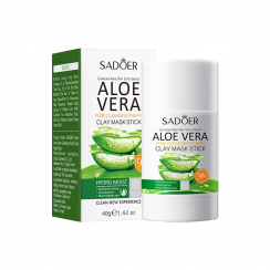 Глиняна маска-стик для обличчя SADOER Curacao Aloe Vera для глибокого очищення пор 40 г