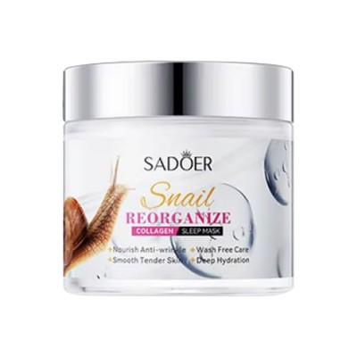 Нічна маска для обличчя SADOER Snail Reorganize Collagen зволожуюча, омолоджуюча 110 г