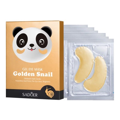 Гидрогелевые патчи под глаза SADOER Panda Golden Snail с экстрактом золотой улитки, питательные (7.9г*7шт)