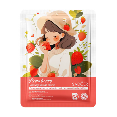 Тканевая маска для лица SADOER Strawberry укрепляющая 25 г