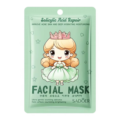 Тканевая маска для лица SADOER Salicylic Acid Acne Repair для проблемной кожи, глубокого увлажнения 25 г