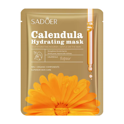 Тканевая маска для лица SADOER Calendula Hydrating восстанавливающая 25 г