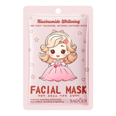 Тканевая маска для лица SADOER Niacinamide Whitening осветляющая с ниацинамидом 25 г