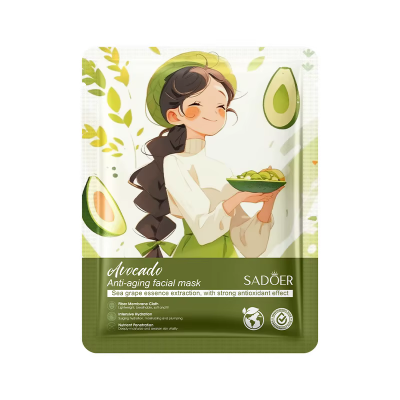 Тканевая маска для лица SADOER Avocado антивозрастная 25 г