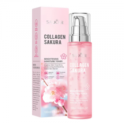 Тонер для обличчя SADOER Collagen Sakura зволожуючий, освітлюючий 100 мл