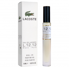 Парфум масляний чоловічий Lacoste Eau De L.12.12 Blanc-Pure 10 мл