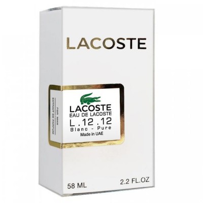  Lacoste Eau de L.12.12 Blanc-Pure Perfume Newly мужской 58 мл