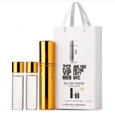 Парфюм мужской Carolina Herrera 212 VIP Men с феромонами 3х15 мл