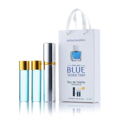 Парфюм мужской Antonio Banderas Blue Seduction с феромонами 3х15 мл