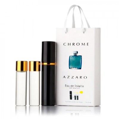 Парфум чоловічий Azzaro Chrome з феромонами 3х15 мл