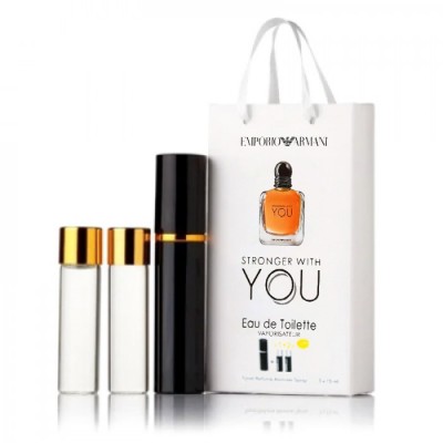 Парфум чоловічий Emporio Armani Stronger With You з феромонами 3х15 мл