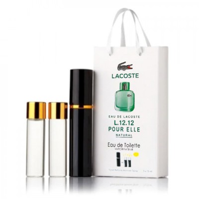 Парфум жіночий Lacoste Eau De Lacoste L.12.12 Pour Elle Natural з феромонами 3х15 мл